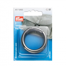 Inel pentru geanta, culoare metalica, 35 mm - Prym 417893
